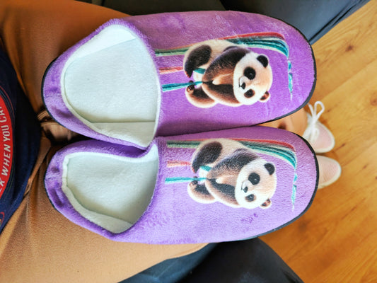 Aerial Silk Cute Panda Slippers
