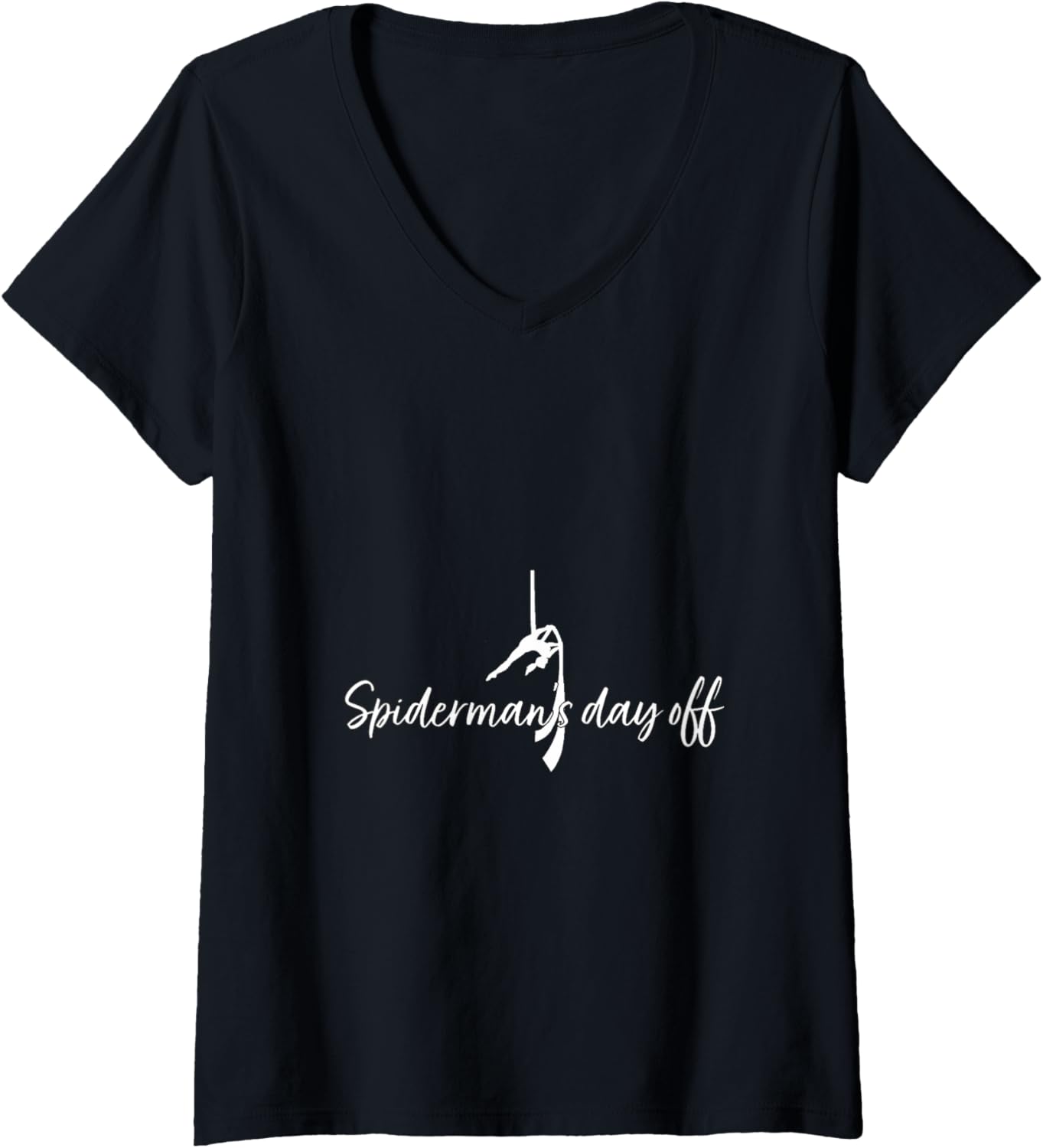 Womens Aerial Silk Arts Funny V-Neck T-Shirt