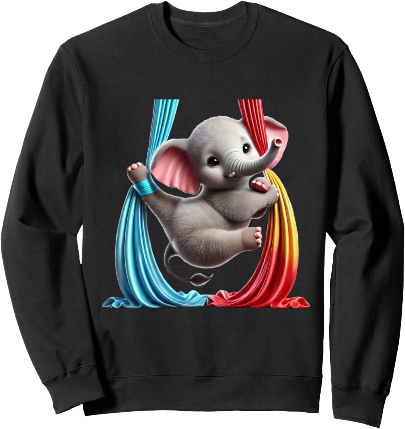 Aerial Elephant cute Performing Silks Sweatshirt