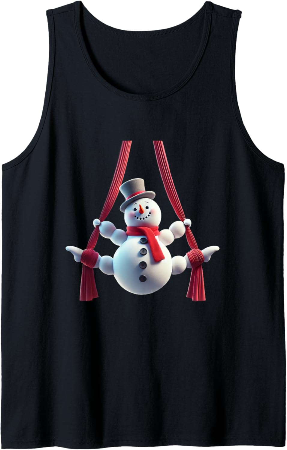 Aerial Christmas Snowman Performing SIlks Tank Top