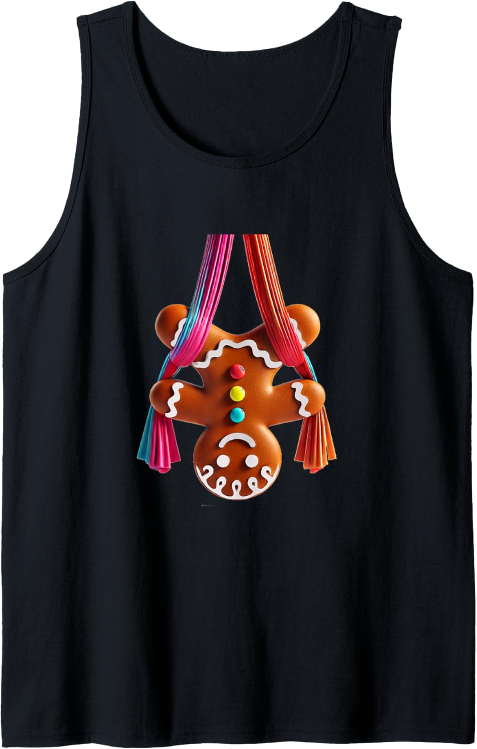 Aerial Christmas Gingerbread Man Performing SIlks Tank Top
