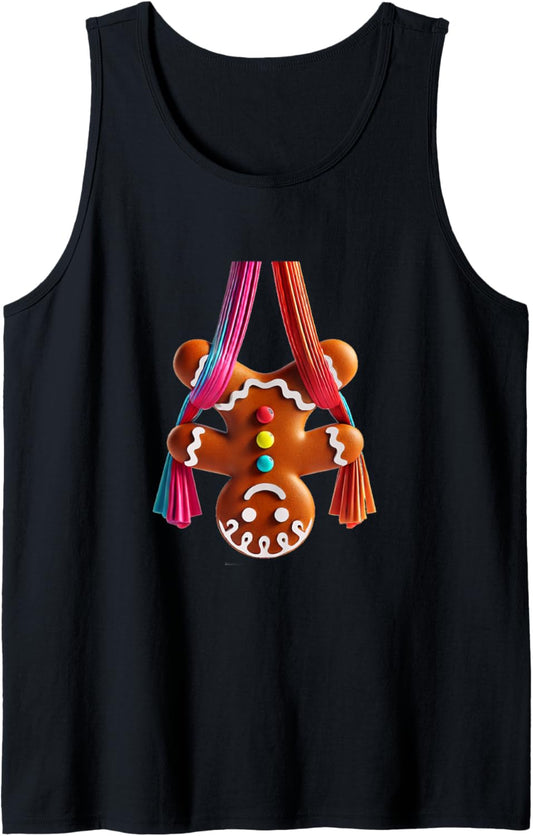 Aerial Christmas Gingerbread Man Performing SIlks Tank Top