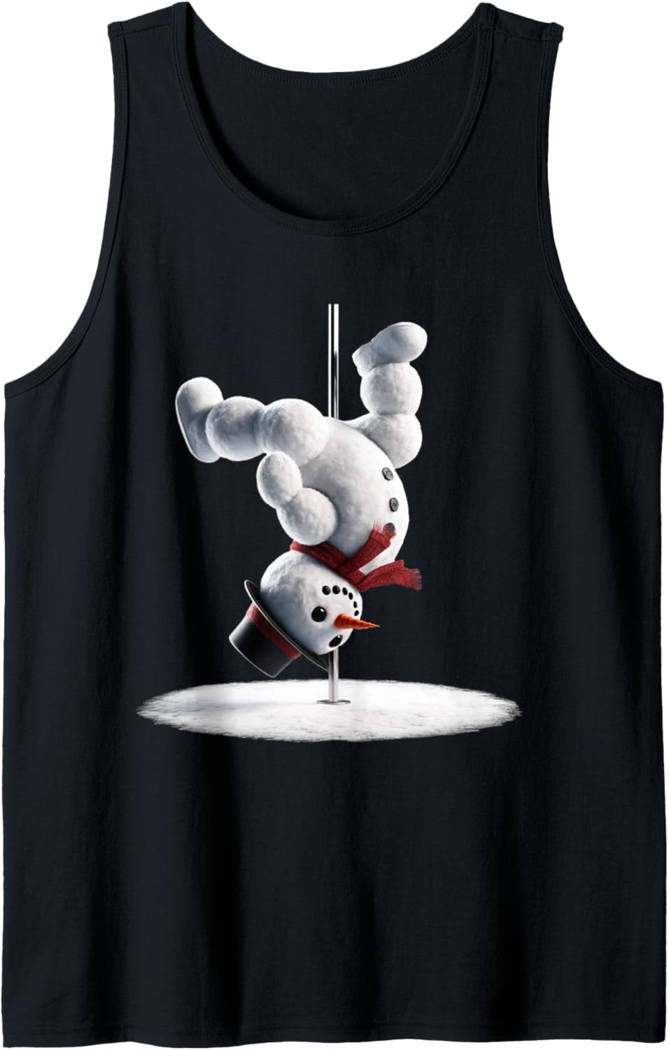 Aerial Christmas Snowman Performing on the dance pole Tank Top