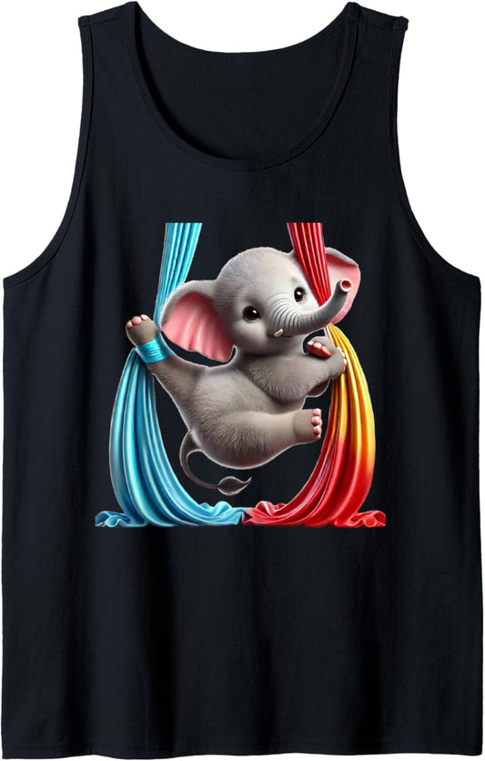 Aerial Elephant cute Performing Silks Tank Top