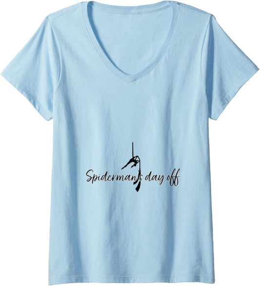 Womens Aerial Silk Arts Funny V-Neck T-Shirt