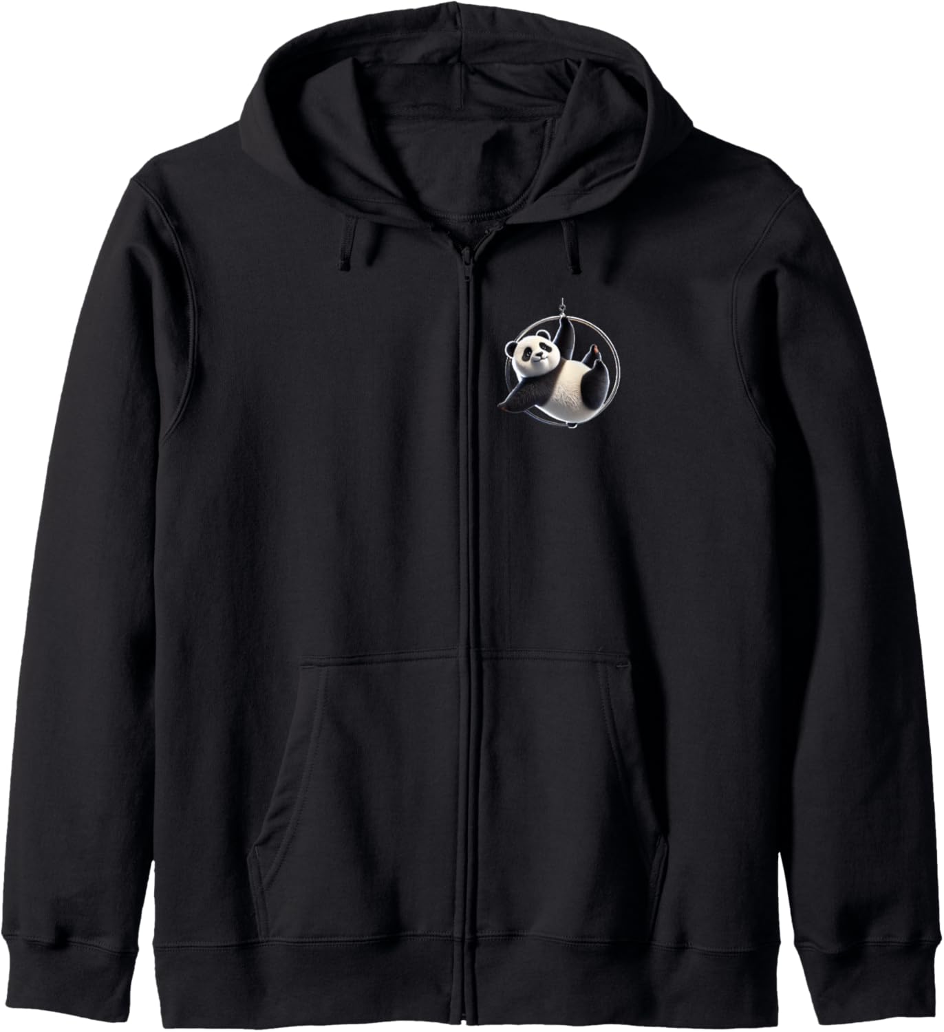 Aerial Lyra Hoop Panda Cute Fun Zip Hoodie