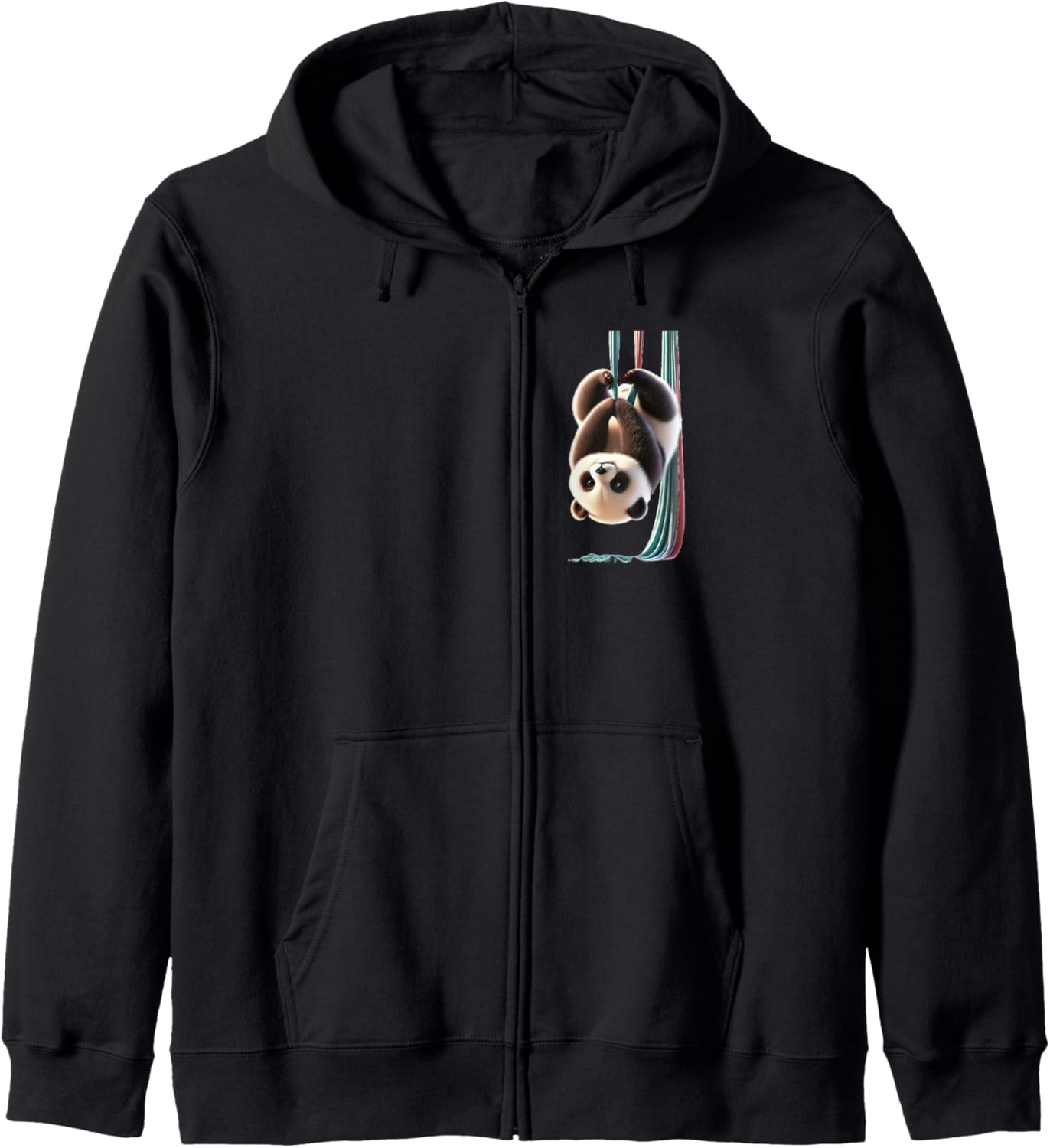 Aerial Panda cute Performing Silks Zip Hoodie