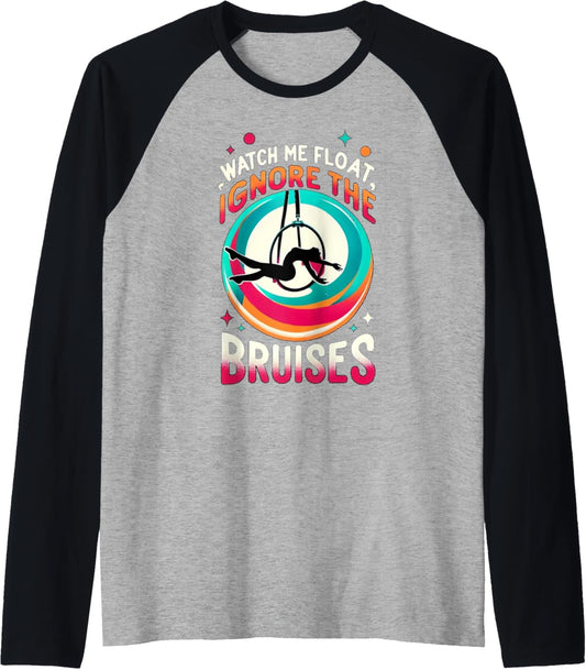Funny Aerial Lyra Hoop Raglan Baseball Tee