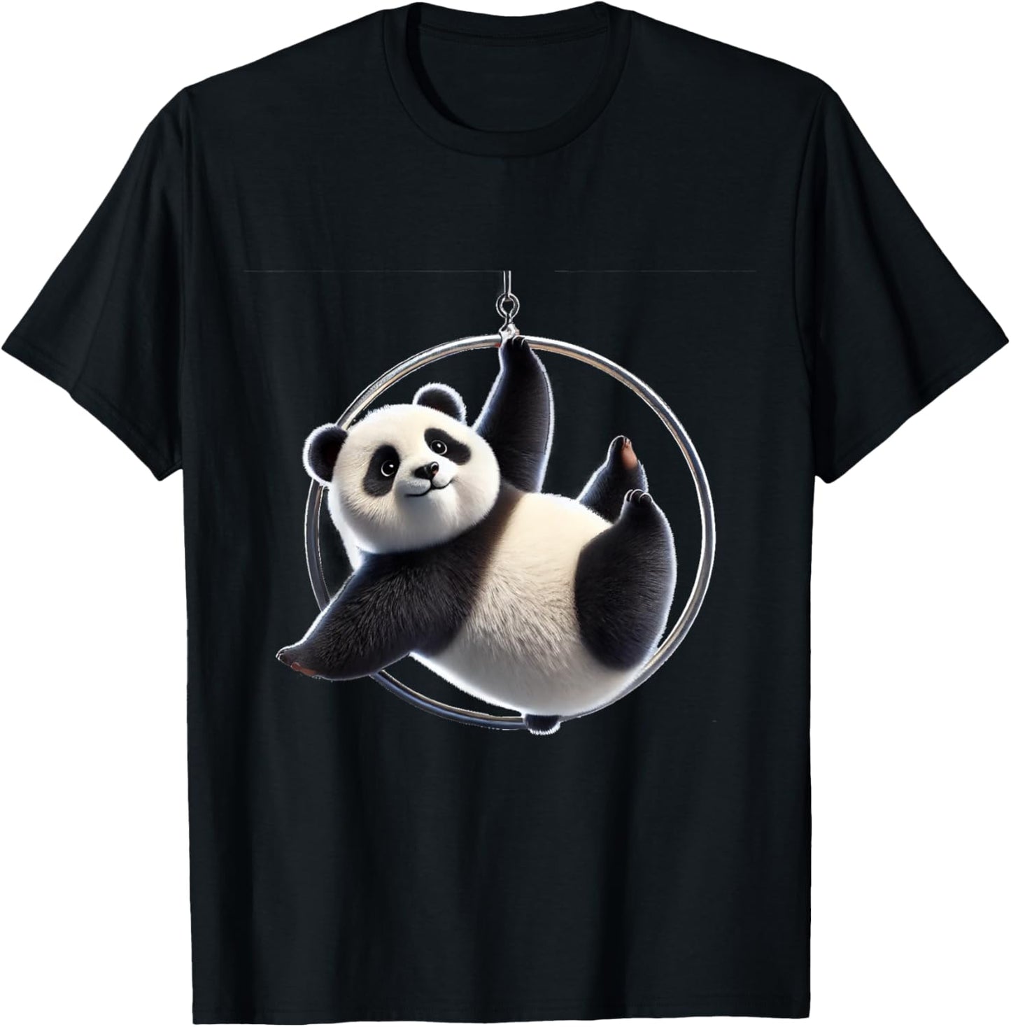 Aerial Lyra Hoop Panda Cute Fun T-Shirt
