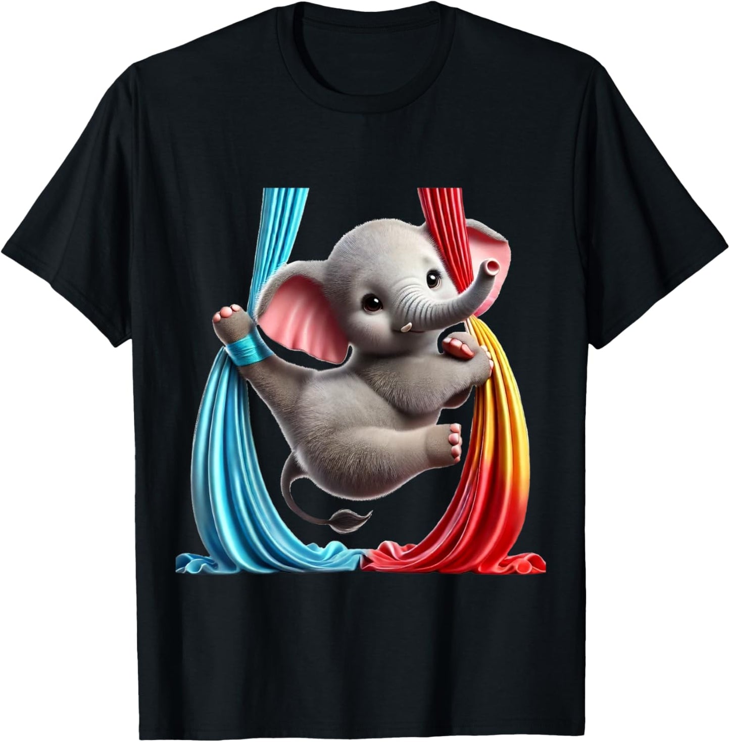 Aerial Elephant cute Performing Silks T-Shirt
