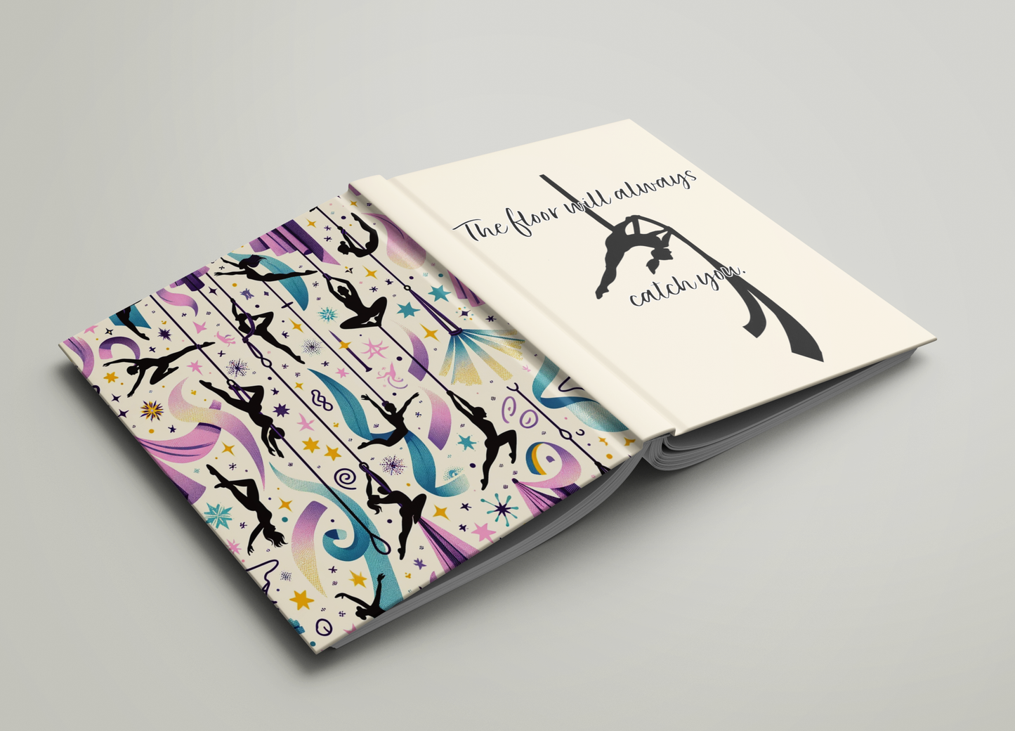 Aerial Silk Notebook Hardback and Paperback