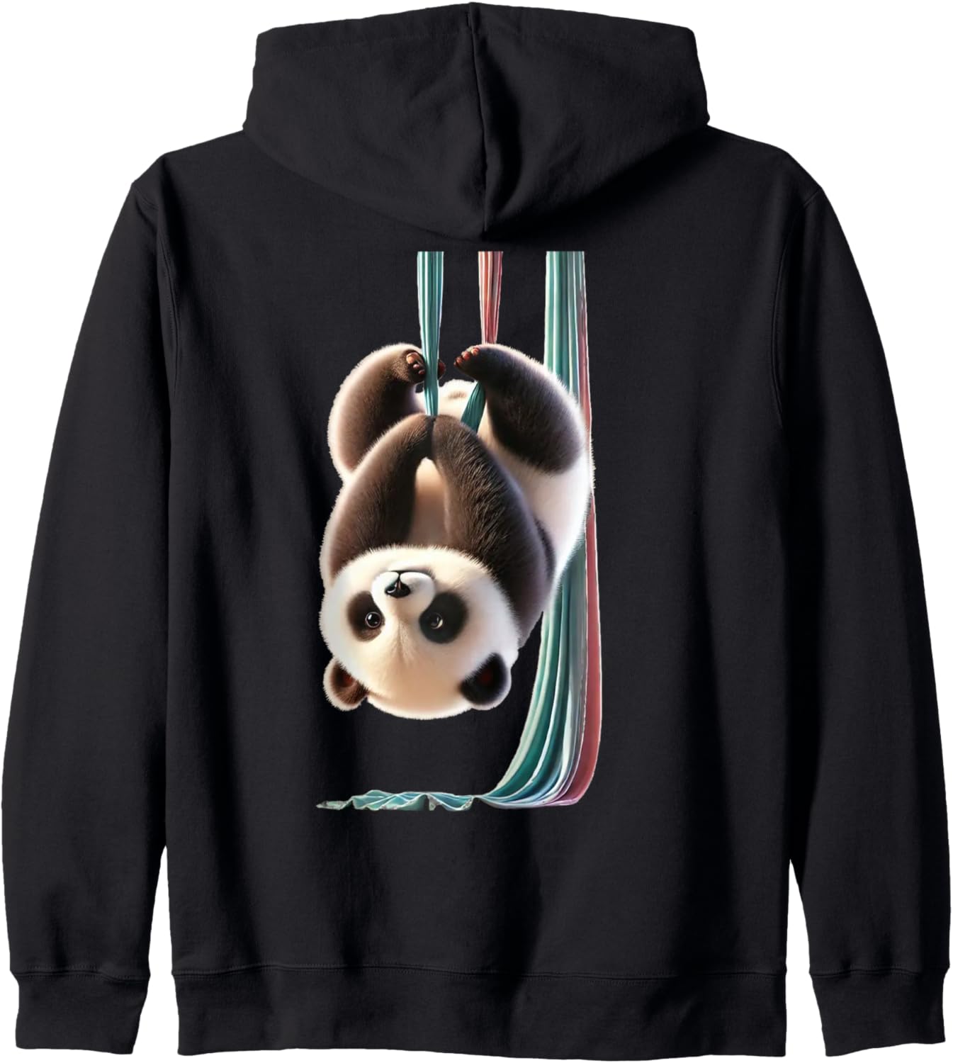 Aerial Panda cute Performing Silks Zip Hoodie
