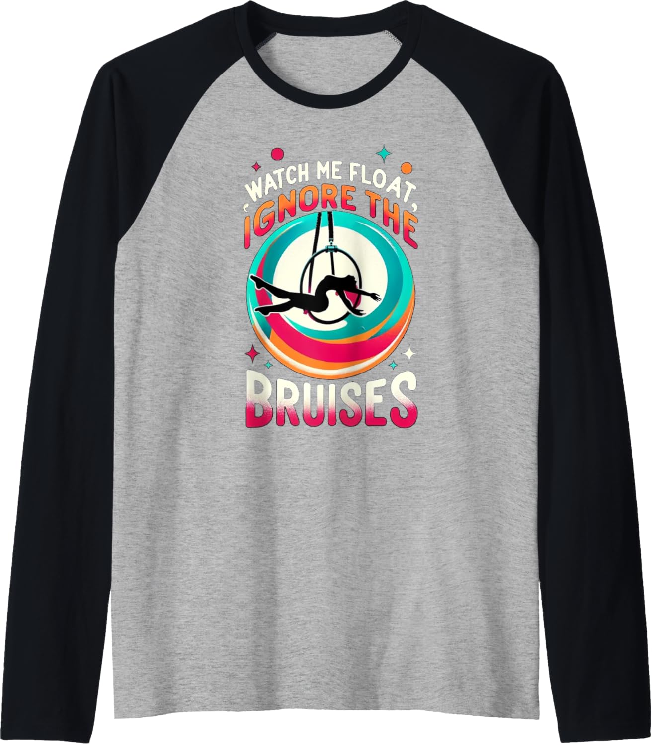 Funny Aerial Lyra Hoop Raglan Baseball Tee