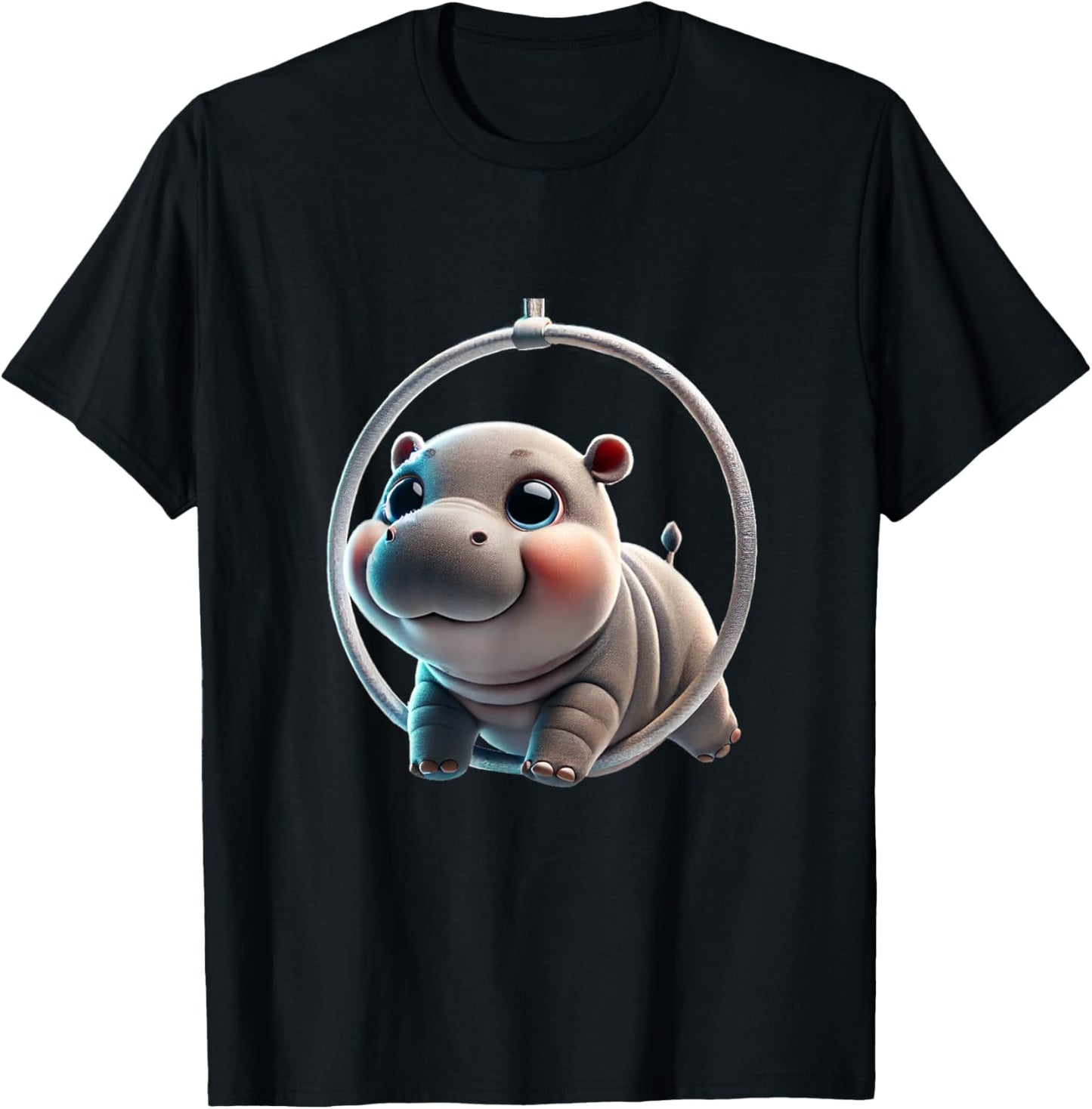 Aerial Lyra Hoop Performing Hippo T-Shirt